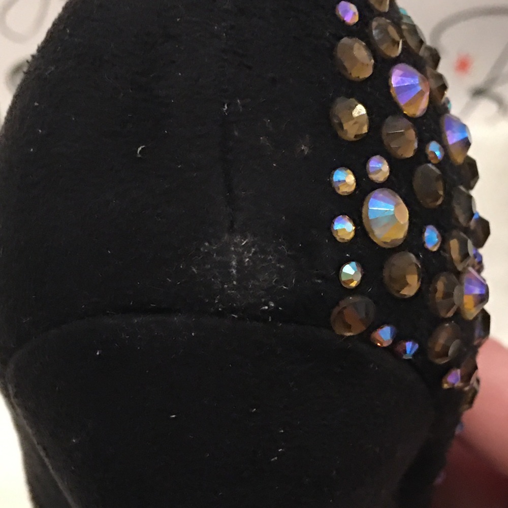 Beyond Maybel-01 Rhinestone Platform Heels - Picture 13 of 16